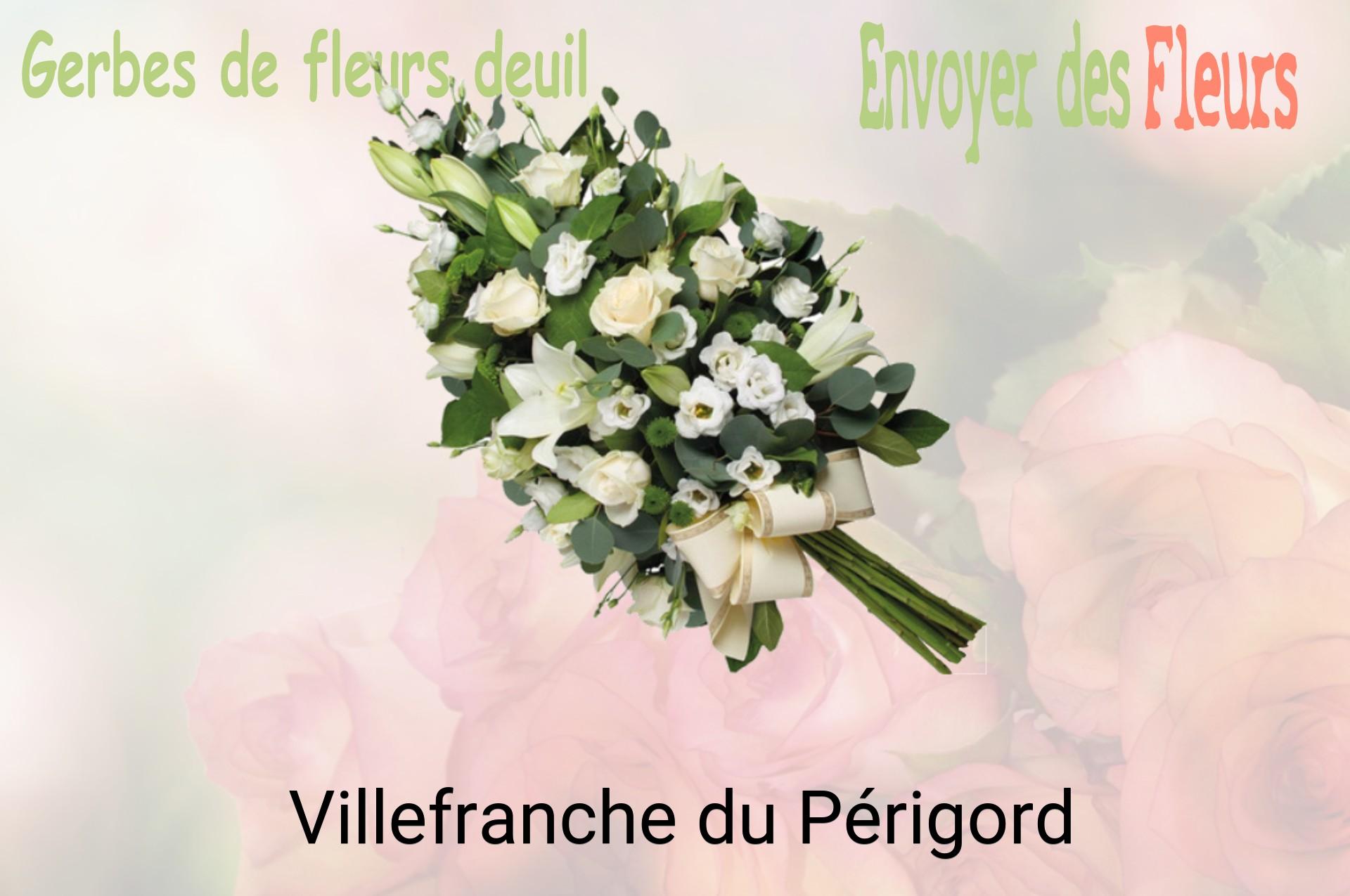 Gerbe de fleurs de deuil livrée à Villefranche-du-Périgord